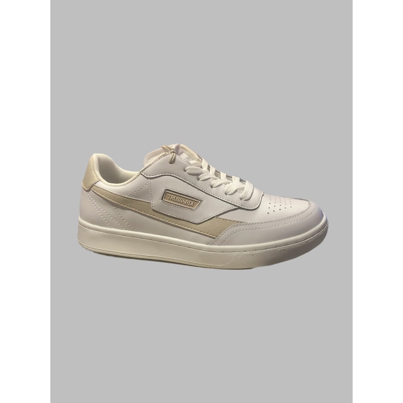Trussardi Women’s White & Beige Craft Sneakers | Trussardi in Lebanon
