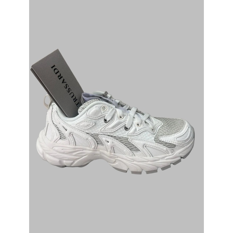 Trussardi Women’s White FX Leather Sneakers | Trussardi in Lebanon