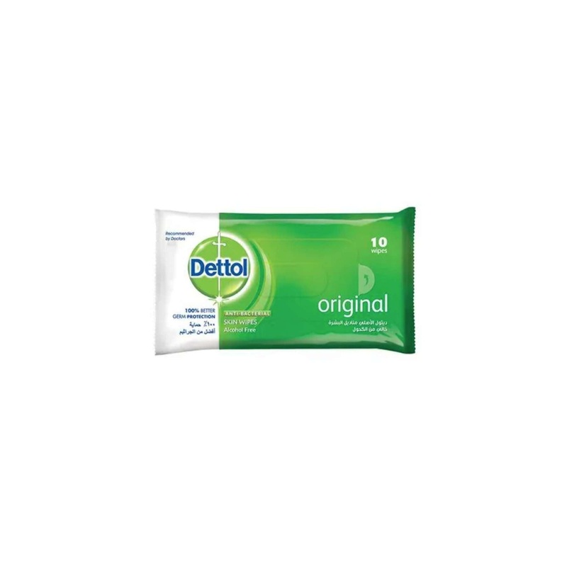 Dettol Original Antibacterial Skin & Surface Wipes 10Pcs | Dettol In Lebanon