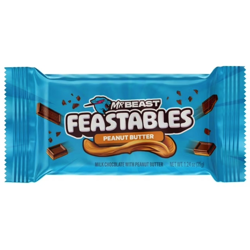 Feastables MrBeast Peanut Butter Milk Chocolate Bar 35g
