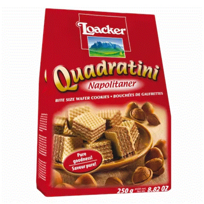 Loacker Quadratini Napolitaner Wafer Cookies 250g | Loacker In Lebanon