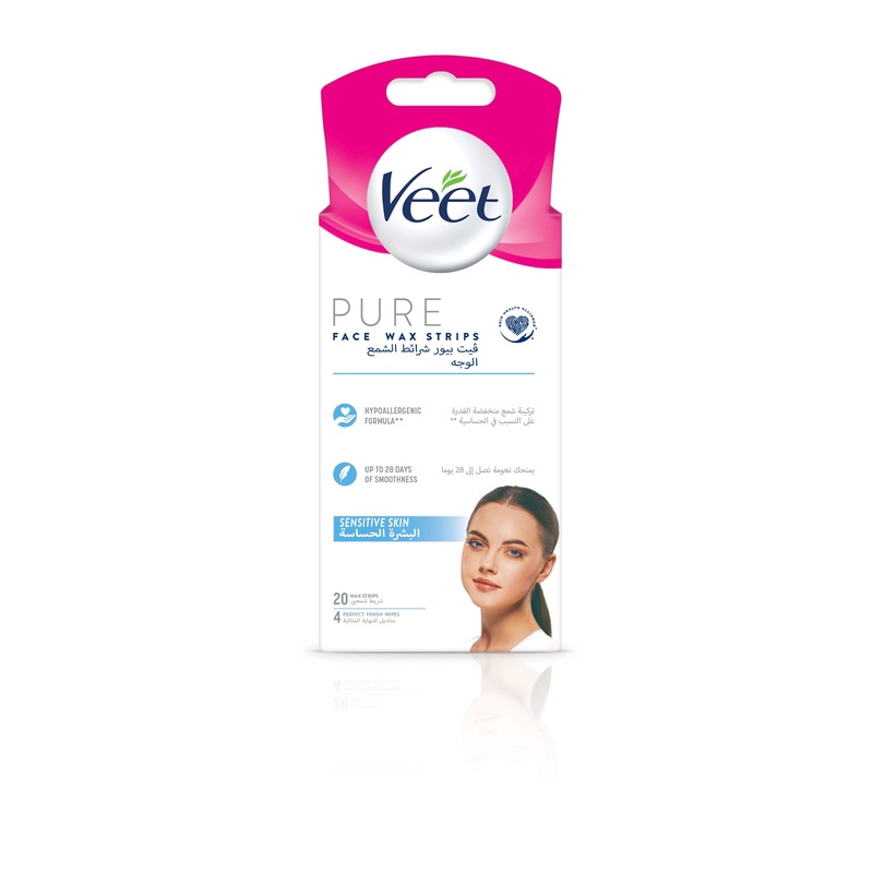Pure Cold Wax Strips Face 20 Strips | Veet In Lebanon