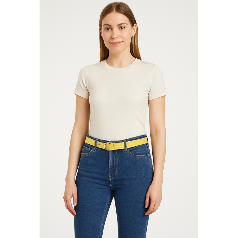 S.Oliver Women’s Yellow Leather Belt |S.Oliver In Lebanon