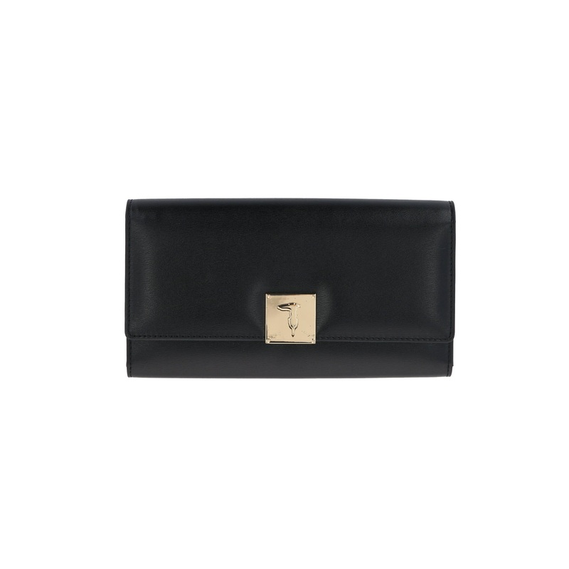 Trussardi Jeans Women’s Black Lione Continental LG Ecoleather Wallet | Trussardi In Lebanon