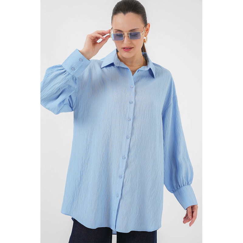 Big Dart Women’s Blue Striped Long Sleeve Shirt |Big Dart In Lebanon