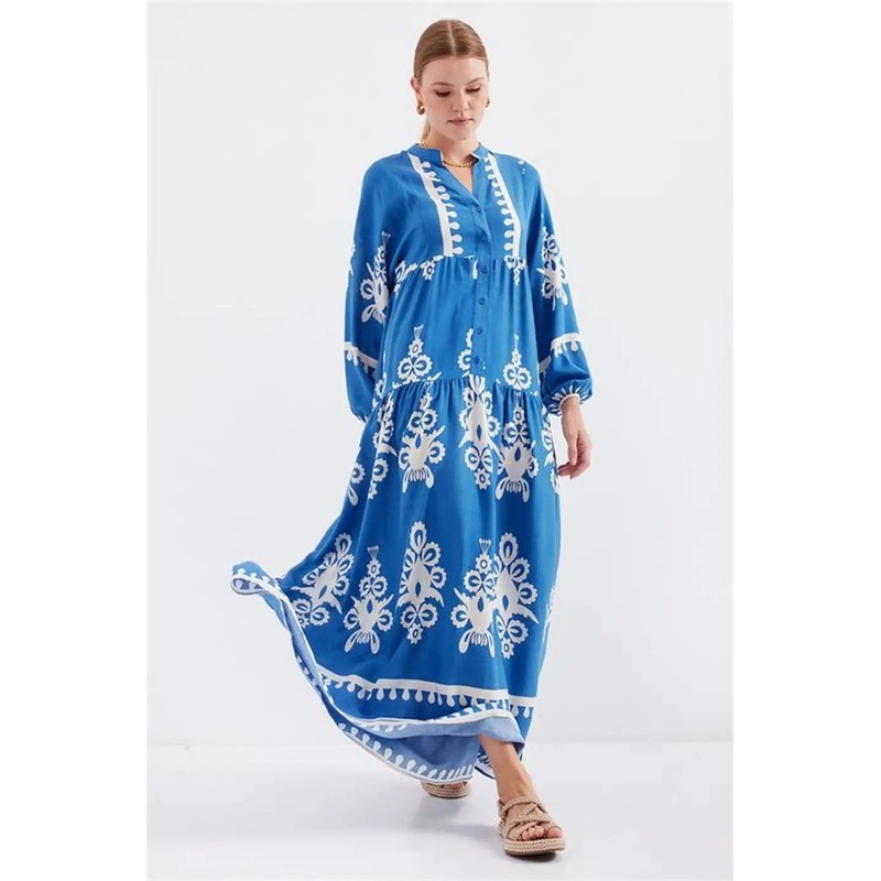 Big Dart Women’s Blue & White Dress | Big Dart In Lebanon