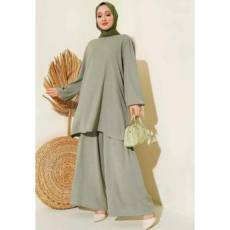 Big Dart Women’s Dark Green Modest Tunic & Trousers Set | Big Dart In Lebanon