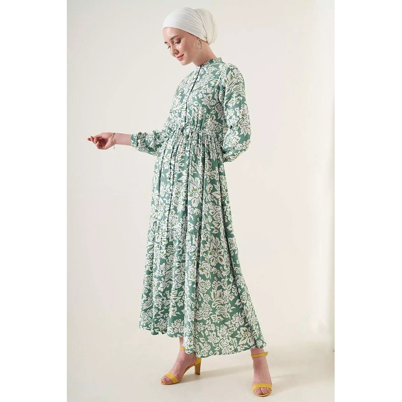 Big Dart Women’s Green & White Dress | Big Dart In Lebanon