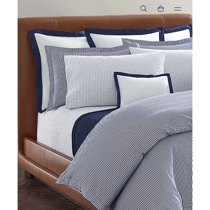 Ralph Lauren Multicolor Organic Tattersall King Flat Sheet ABT75 shr