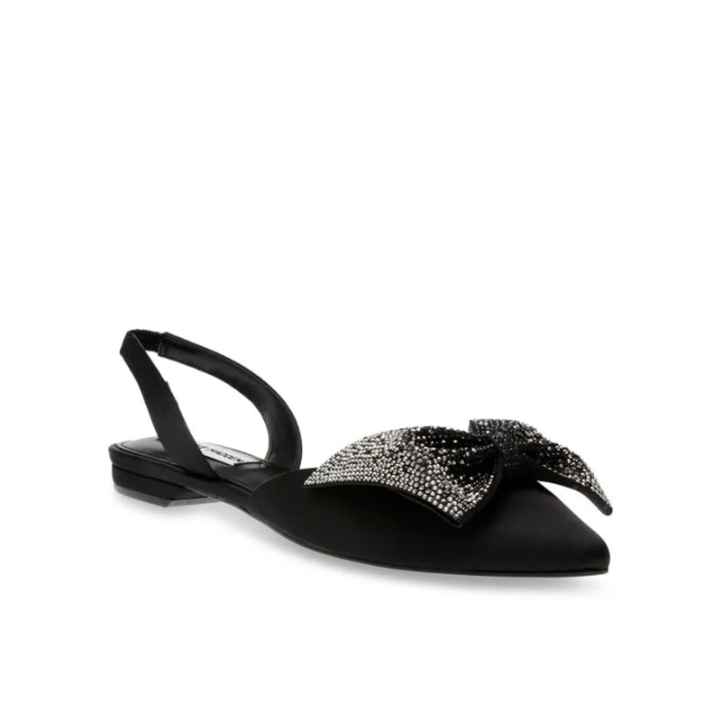 Steve Madden Cristel Black Satin Sandal | Steve Madden In Lebanon