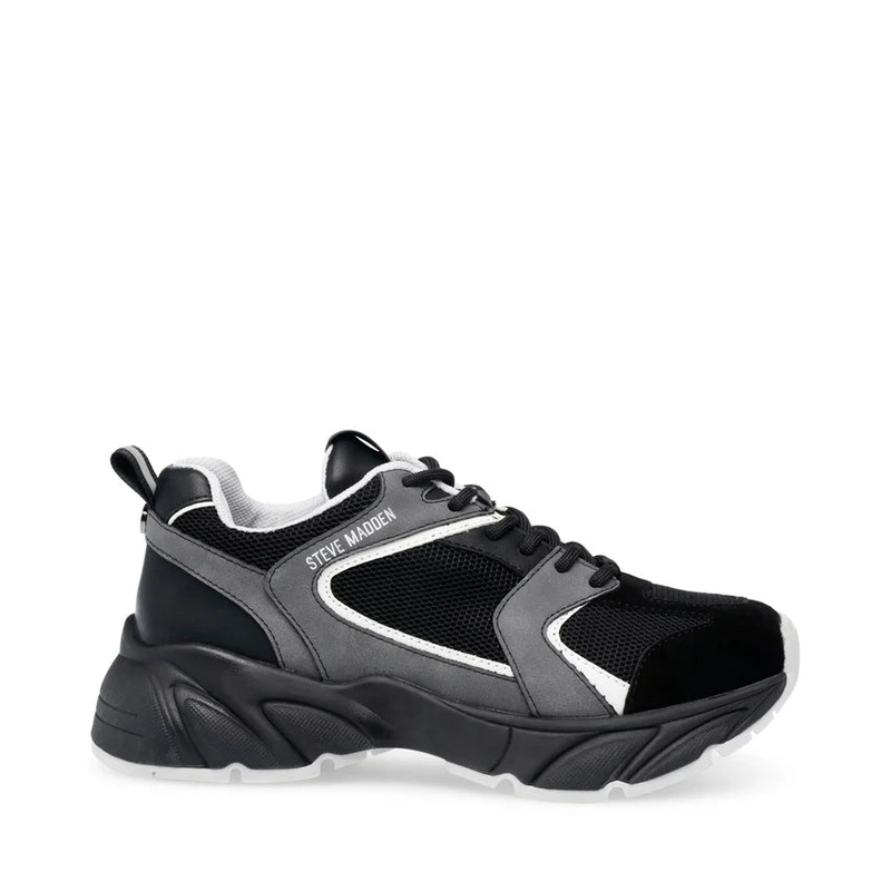 Steve Madden Men’s Black & Grey Standout Sneaker |Steve Madden In Lebanon