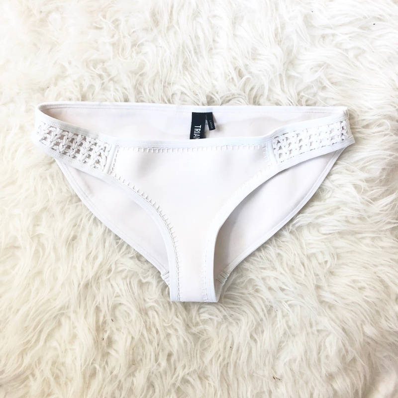 Triange Women’s White Neoprene Swimsuit Bottom | Triangl In Lebanon