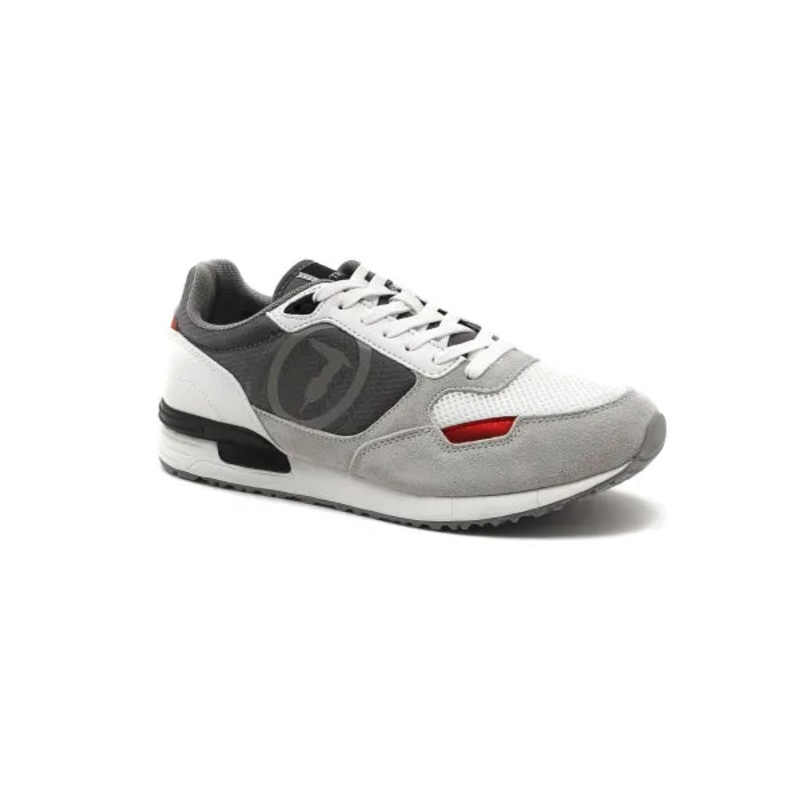 Trussardi Men’s White & Gray Pentas Sneakers |Trussardi In Lebanon
