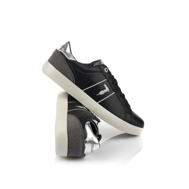 Trussardi Women’s Black SNK Ector EMB Sneakers |Trussardi In Lebanon