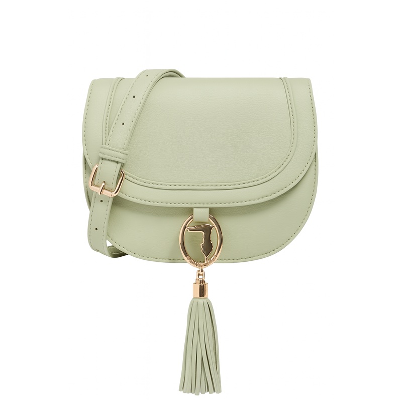 Trussardi Women’s Green Vegan Leather Shoulder Bag | Trussardi In Lebanon