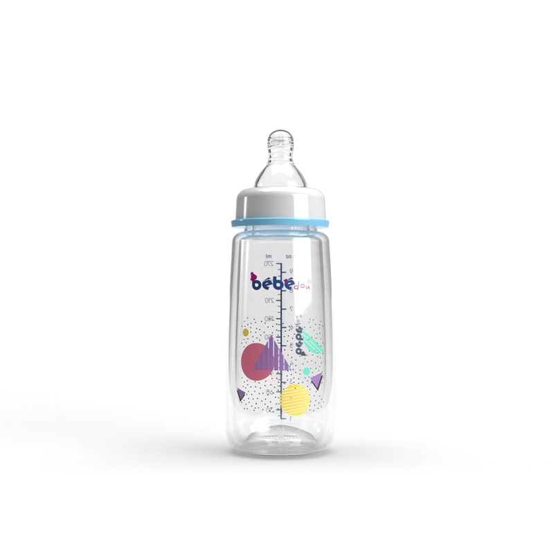 Bebedou Standard Neck Feeding Bottle (No Handles) 270ml 3m+ (BBd1135) | Bebedou In Lebanon