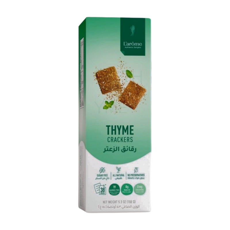 L’arome Thyme Crackers 75g | L’arome In Lebanon
