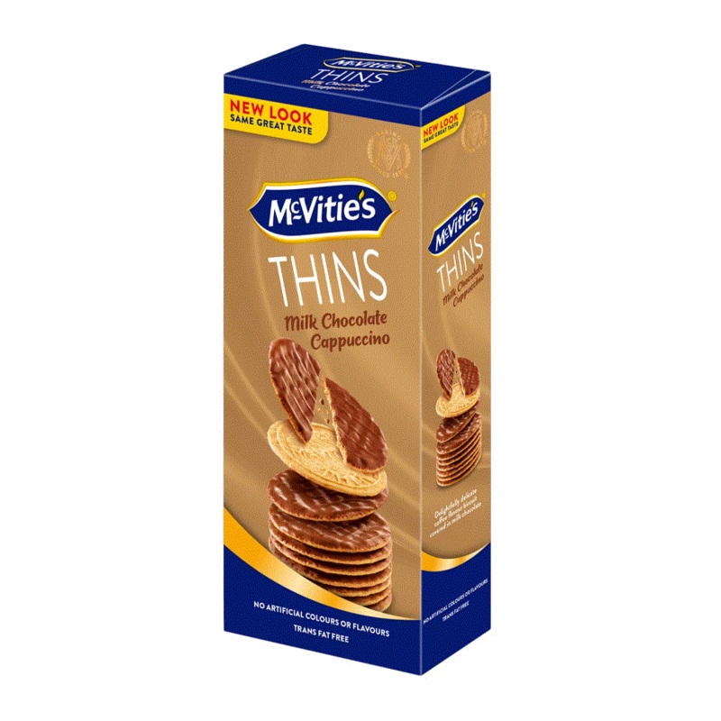McVitie’s Thins Milk Chocolate Cappuccino Biscuits 150g | McVitie’s In Lebanon