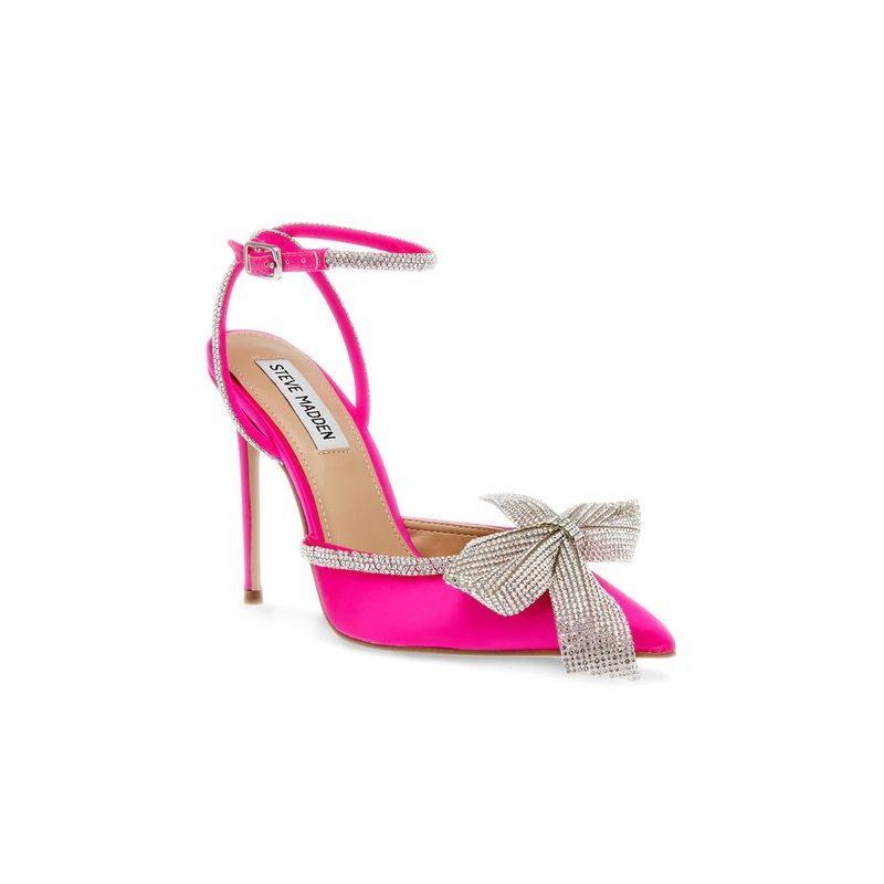 Steve Madden Women’s Fuchsia Satin Vamonos Heels |Steve Madden In Lebanon