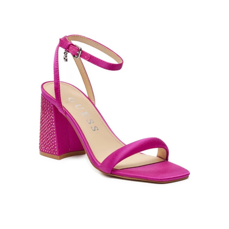 Steve Madden Women’s  Pink Iridescent Rhinestone Luxe-R Sandals |Steve Madden In Lebanon