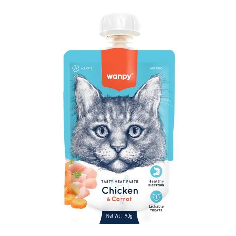 Wanpy Meat Paste Chicken & Carrot for Cat 90g | Wanpy In Lebanon