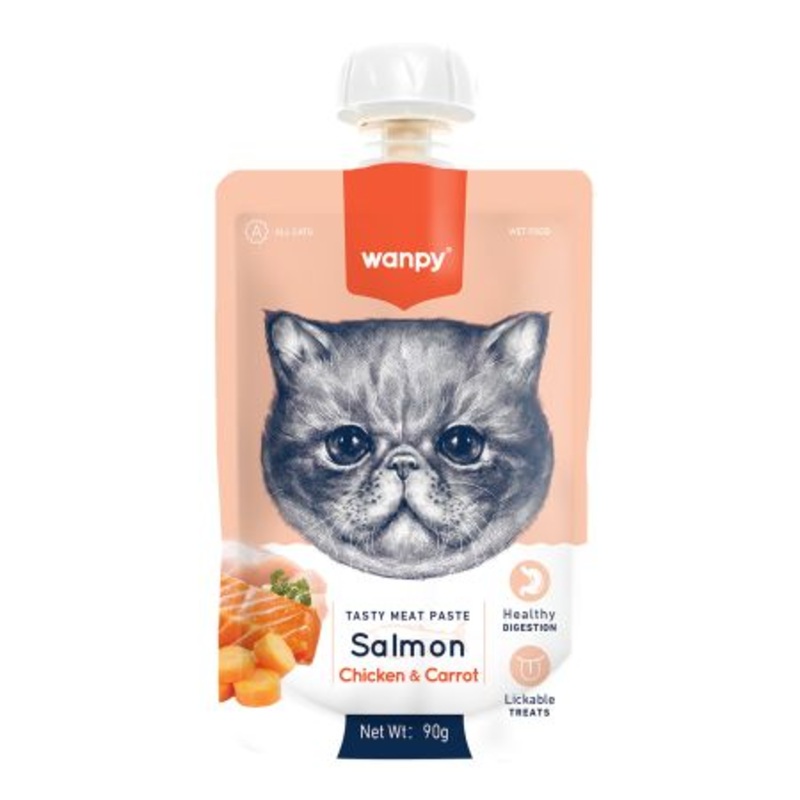 Wanpy Meat Paste Salmon & Chicken & Carrot for Cat 90g | Wanpy In Lebanon