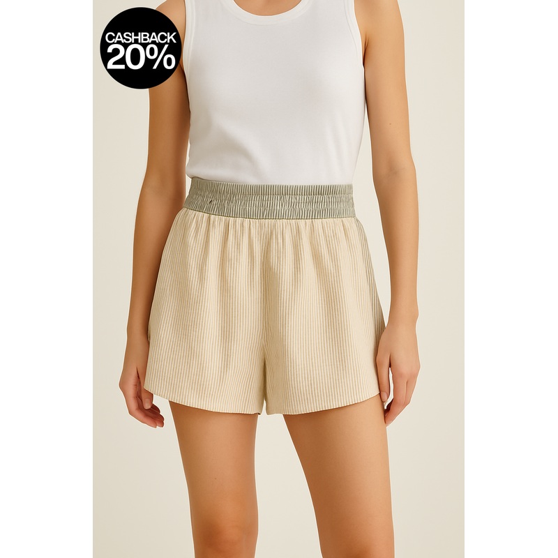 Forever 21 Women’s Beige Striped Short  |Forever 21 In Lebanon