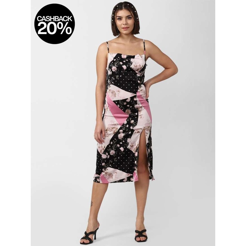 Forever 21 Women’s Black Satin Midi Dress |Forever 21 in Lebanon