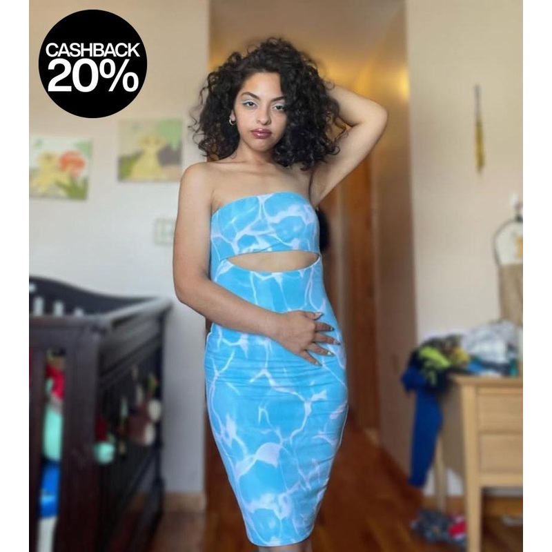 Forever 21 Women’s Blue Cut Dress | Forever 21 In Lebanon