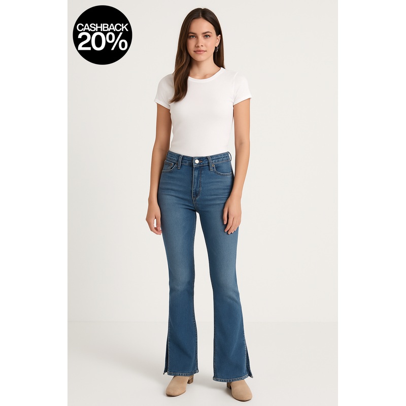 Forever 21 Women’s Blue High Rise Boot Cut Jeans |Forever 21 In Lebanon