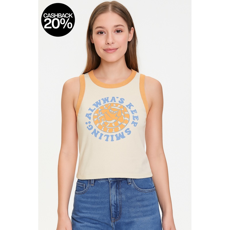 Forever 21 Women’s Light Orange Sleeveless Blouse |Forever 21 In Lebanon