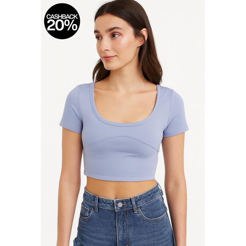 Forever 21 Women’s Light Purple Scoop Neck Crop Top  |Forever 21 In Lebanon