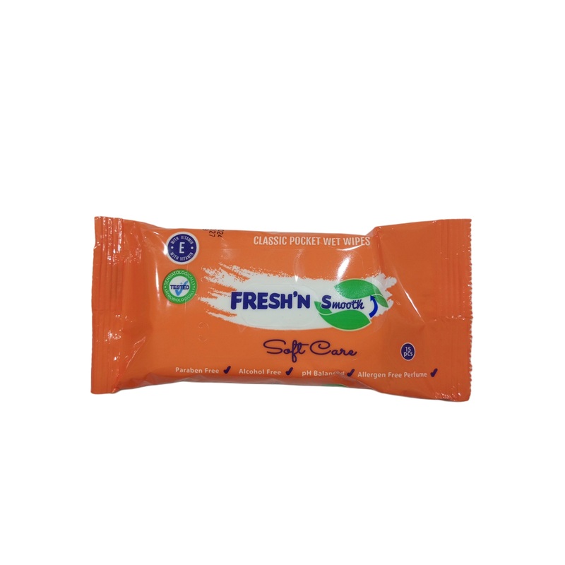 FreshN Smooth Soft Care Classic Pocket Wet Wipes 15pcs | FreshN In Lebanon