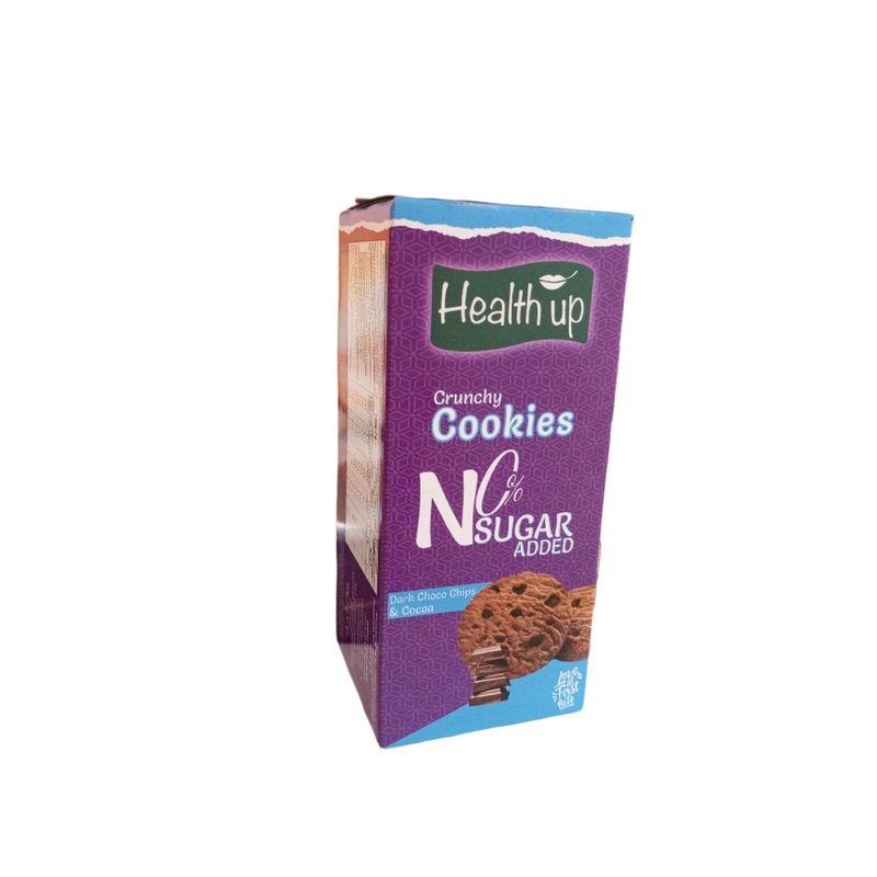 Health Up Crunchy Cookies No Added Sugar Dark Choco Chips & Cocoa 90g | Health Up In Lebanon