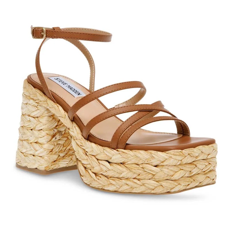 Steve Madden Women’s Cognac Leather Belise Sandals | Steve Madden In Lebanon