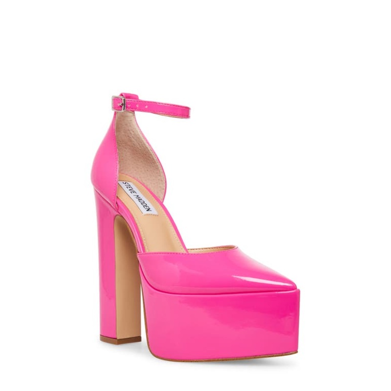 Steve Madden Women’s Fuchsia Patent Synthetic Prompt Heel |Steve Madden In Lebanon