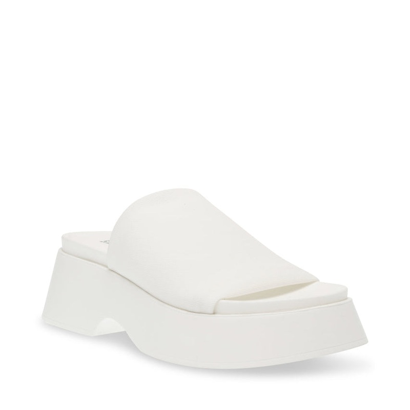 Steve Madden Women’s White Throw Back Slipper | Steve Madden In Lebanon