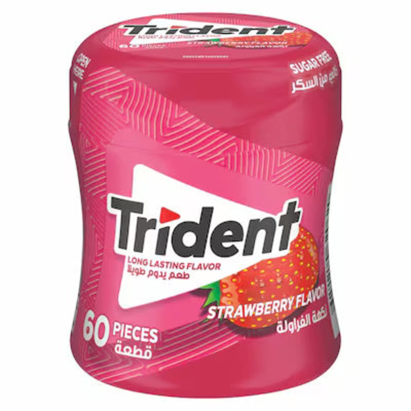 Trident Sugar Free Strawbrerry Gums 60 Pieces | Trident In Lebanon
