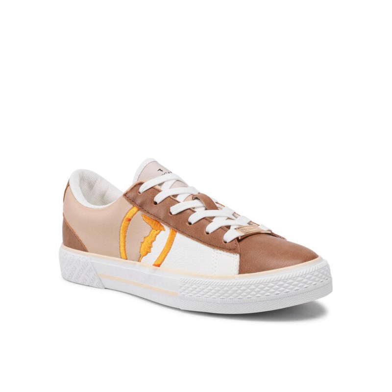 Trussardi Women’s Beige Page Low Sneakers |Trussardi In Lebanon