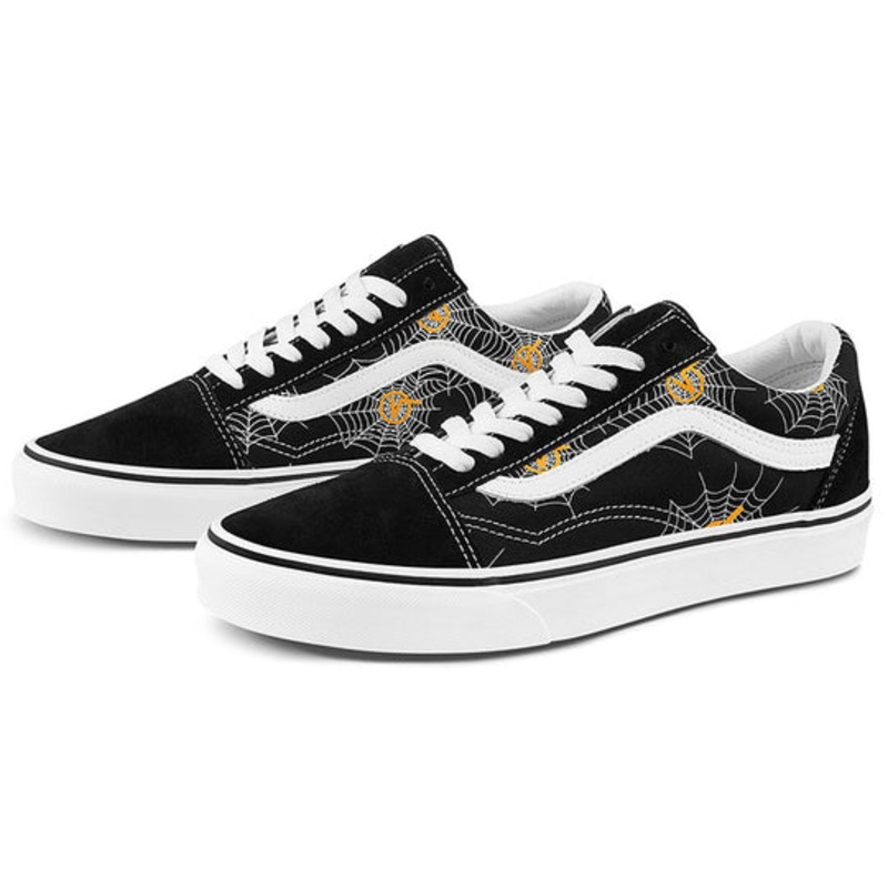 Vans Unisex Black Spider Web Old Skool Sneakers | Vans In Lebanon