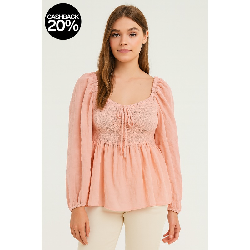 Forever 21 Women’s Pink Long Sleeve Blouse |Forever 21 In Lebanon