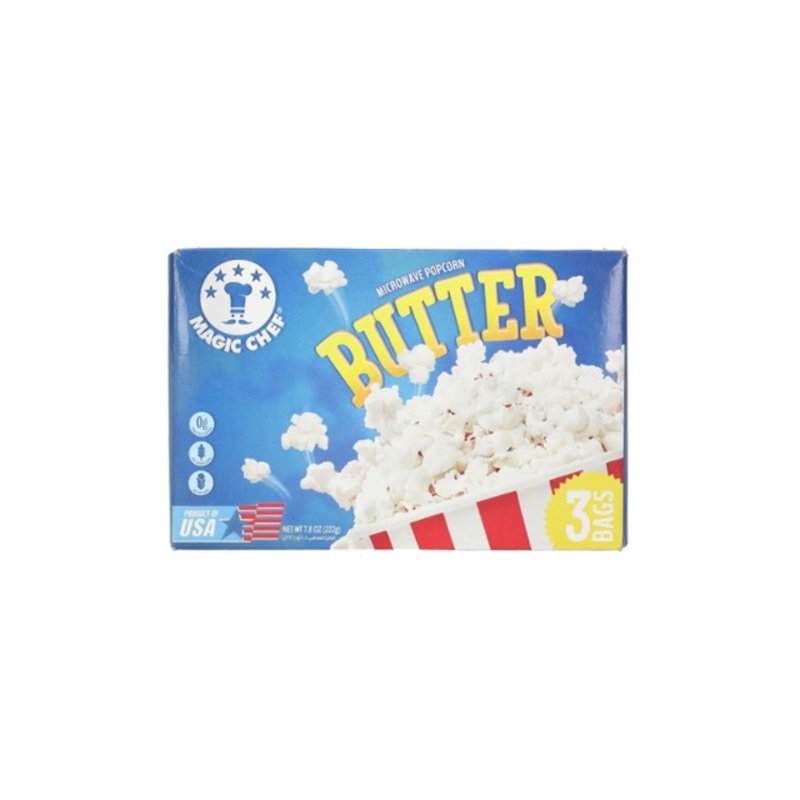 Magic Chef Microwave Popcorn Butter 3 Bags – 222g | Magic Chef In Lebanon