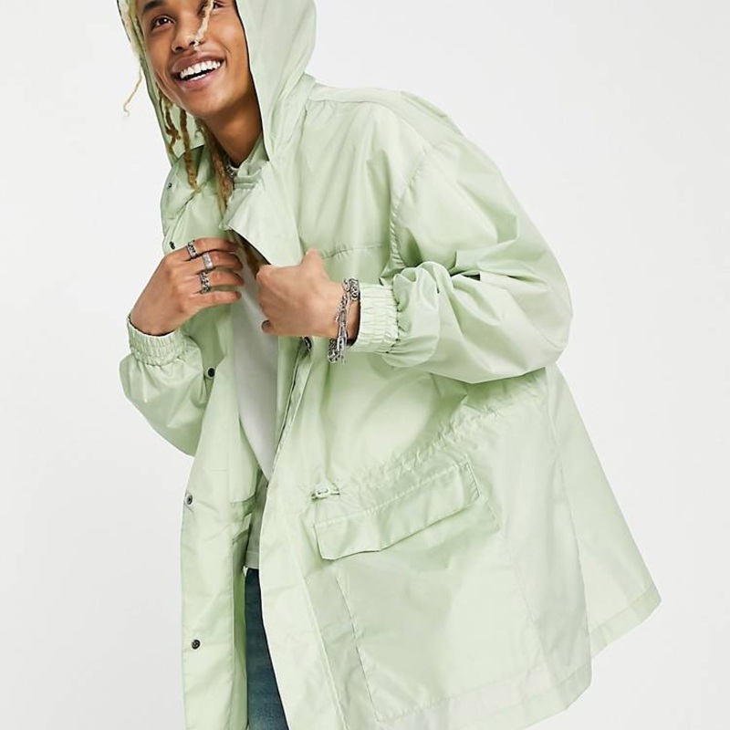 ASOS Design Men’s Pastel Green Hooded Jacket | In Lebanon