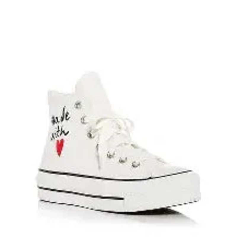 Converse Women’s White Chuck Taylor All Star Lift Hi Made With Love |Converse In Lebanon
