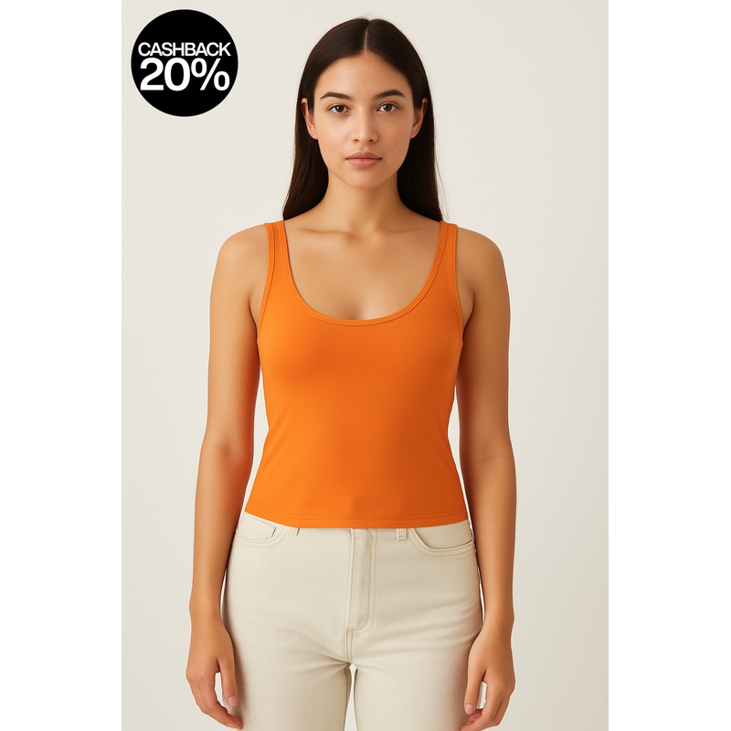 Forever 21 Women’s Orange Sleeveless Blouse | Forever 21 In Lebanon