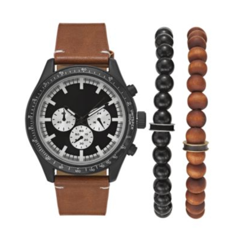 International Concept  Mens Brown Leather Strap Watch |International Concept  in Lebanon