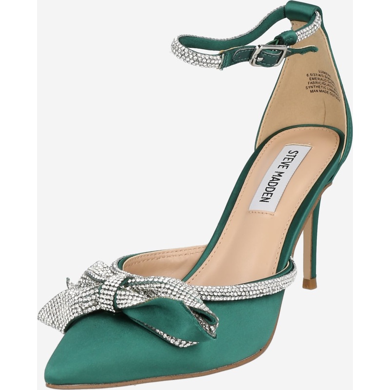 Steve Madden Women’s Dark Green Satin Lumie re Heels |Steve Madden In Lebanon