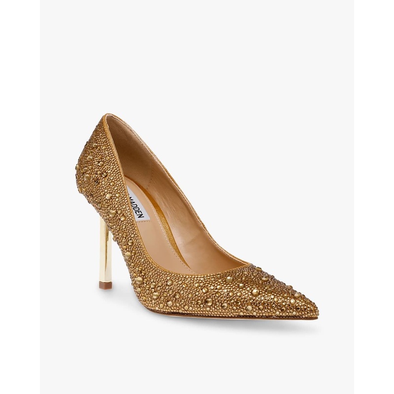 Steve Madden Women’s Gold Rhinestone Classie-R Heels |Steve Madden In Lebanon