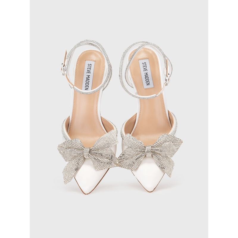 Steve Madden Women’s Ivory Satin Vamonos Heels | Steve Madden In Lebanon