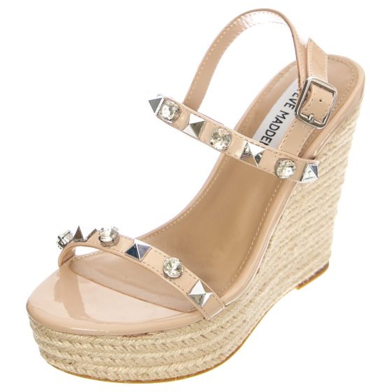 Steve Madden Women’s Nude Patent Prime Time Heeled Sandal |Steve Madden In Lebanon